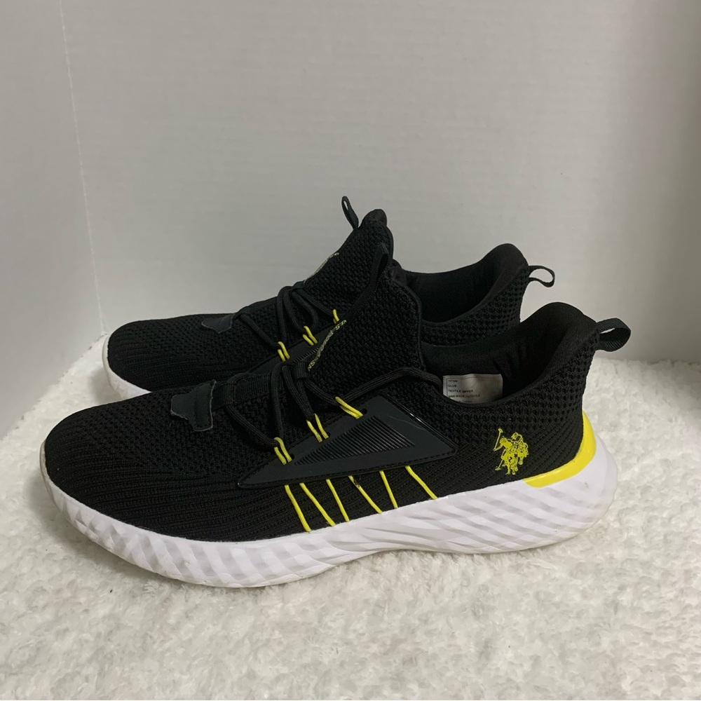 U.S. Polo Assn. Club Athletic‎ Shoe Black | CLUB BLK YLW Size 10.5